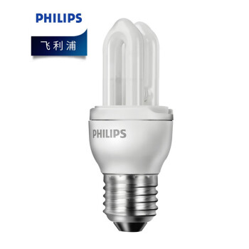 飞利浦（PHILIPS）照明企业客户  大小螺口节能灯 室内节能灯泡 2U 8W 白光  E27 20支 