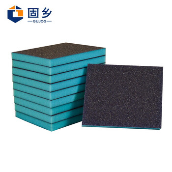 固乡 海绵砂块  10块装 汽车配件 打磨片 五金工具打磨 木工家具塑料打磨 抛光块 打磨块 双面60# 120-180目