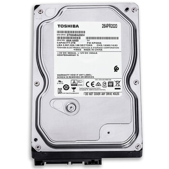 东芝（TOSHIBA）2TB 5400转 128M SATA接口 监控级硬盘(DT02ABA200V)