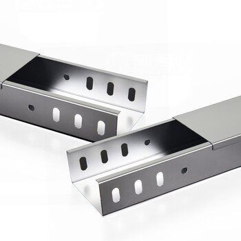 BOWERY镀锌电缆桥架线槽金属走线架电镀穿线弱电式布线支架定制50高*50宽*0.8厚 2米/根 1根