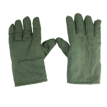 冰禹 BYlj-186 冬季三筋加绒加厚白手套 交通礼仪保安骑行保暖站岗手套 白色 10双