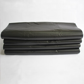 莫恩克 黑色背心式垃圾袋 加厚小区物业办公收纳袋 手提垃圾袋32*55加厚85个