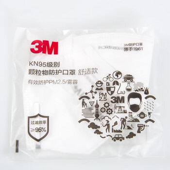 3MKN95防尘口罩防颗粒物工业粉尘9501V+带呼吸阀独立装