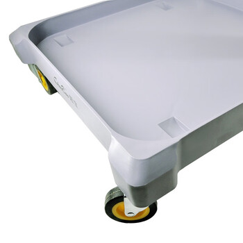 益美得 多功能清洁手推车商场物业工具车酒店宾馆客房服务车保洁车 灰色带盖