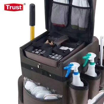 安赛瑞 便携式客房服务推车 酒店宾馆清洁服务车 棕色 5081 特耐适Trust 企业可定制 710054