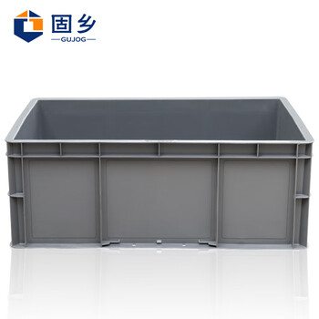 固乡（欧标）物流箱周转箱储物箱分类盒零件盒库房货架分类塑料筐仓库工业胶筐 【46-22#灰色600*400*230MM】