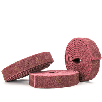 冰禹 BY-704 百洁擦拭布 含砂抛光擦红色拉丝清洁除锈布 7厘米*6米 2卷