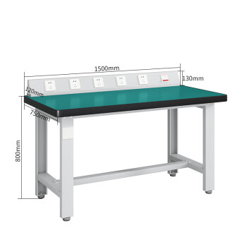建功立业重型工作台GY5136车间装配台多功能钳工台配电器盒1.5米