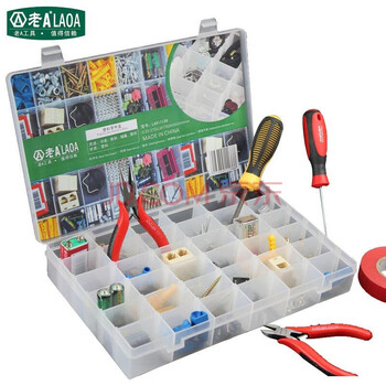 老A LAOA 多功能塑料PP电子元件盒收纳盒36格元件盒储存盒 1250 LA911136 272X175X43