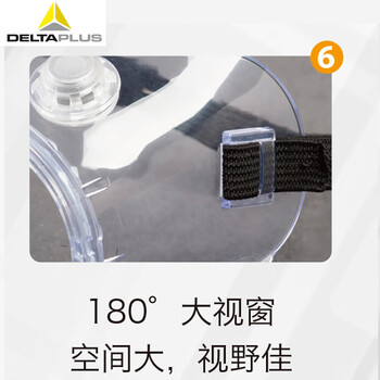 代尔塔(Deltaplus)101146 防尘护目镜 全密封打磨防烟飞溅工业粉尘 定做 1付