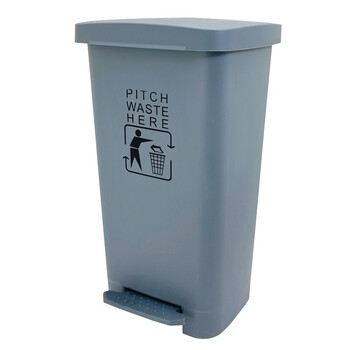 益美得 DJ-50办公室脚踏垃圾桶大号商用酒店宾馆脚踩式灰色垃圾桶 脚踏50L灰色