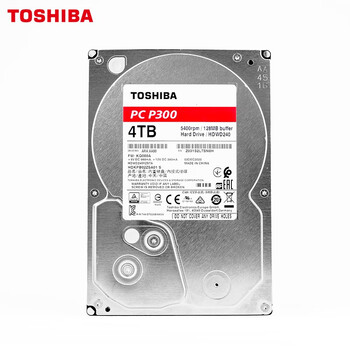 东芝（TOSHIBA）4TB 台式机机械硬盘 128MB 5400RPM SATA接口 P300系列(HDWD240)