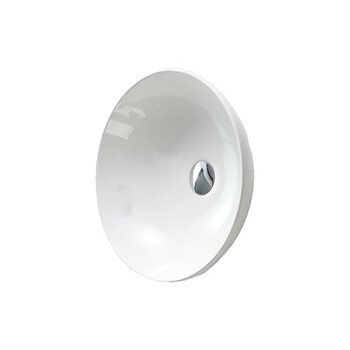 立新求精 超薄边陶瓷洗手盆台上盆白色洗手池面盆中白盆38cm+下水（定制）