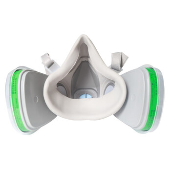 普达 防毒面具 防化工氨/硫化氢气体 面具+P-K-1滤毒盒+KN95滤棉+压盖7件套