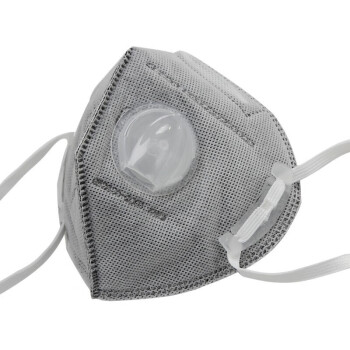 朝美口罩 KN95活性炭口罩带呼吸阀 头戴式防唾液飞沫颗粒防雾霾防尘折叠式独立装 6002A-4（25只/盒）