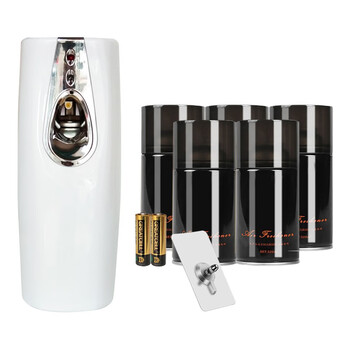 益美得 LSL33273 自动喷香机卫生间喷雾加香机免打孔 喷香机+5瓶粉香水+1对电池