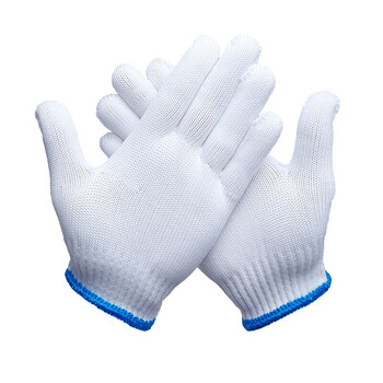 者也（ZYE）劳保手套 尼龙耐磨棉纱手套加厚加密防护手套 尼龙丝A级中厚GYZ500 1双