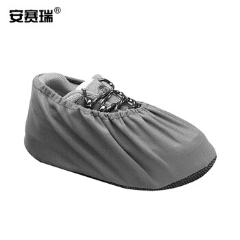 安赛瑞 网布防滑底鞋套 室内布鞋套 无尘车间样板间居家脚套 10双装深灰色 13753