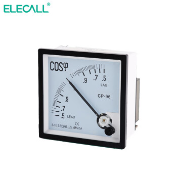 伊莱科(ELECALL)指针式功率因数表 相位表 CP-96功率因数表 白色 5A/380V（因数表） 7 