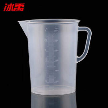 冰禹 BYlj-311 塑料计量杯 透明量杯烧杯 带刻度杯 测量杯容量杯 3000ml