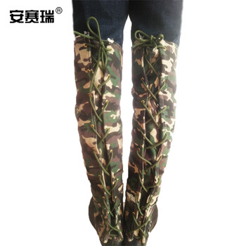 安赛瑞 双层帆布护腿 双层帆布护腿宠物防护防狗咬蛇猫咪防抓咬防水防刺骑车护腿 28285