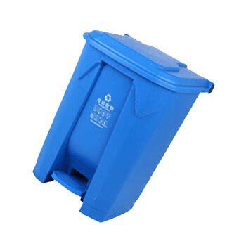 苏识 YJ-A173 上海干湿垃圾分类垃圾桶脚踏 68L 蓝色可回收垃圾
