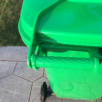JN JIENBANGONG 垃圾桶 大号带盖户外分类垃圾桶240升掀盖加厚挂车垃圾桶 绿色厨余垃圾