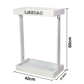 庄太太【黑色可印刷LOGO】美式简约雨伞架办公超市银行酒店大堂收纳放伞桶ZTT-9074