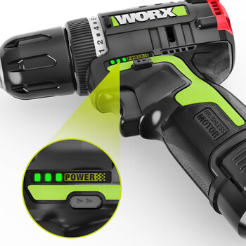 威克士（WORX）WU130X锂电无刷双速电钻手持电动螺丝刀多功能电动工具12V无刷40NM双电