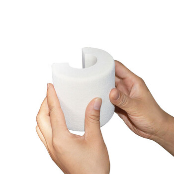 冰禹 BYlj-259 加厚安全防夹手门卡 安全防护用品 NBR发泡材质圆柱门夹 米色1个