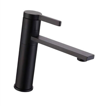 SBTOOR 面盆龙头 冷热水台上脸盆洗手盆龙头 卫生间单孔水龙头 8819 加高款黑色（定制）