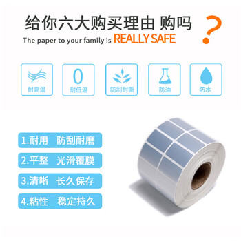 译维（Ezscan）哑银不干胶标签固定资产贴纸户外防水油亚银纸 20mm*15mm*10000张 三排【1卷】