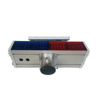 亿箬 太阳能警示灯交通爆闪灯红蓝双面 LED爆闪灯 双面四灯头