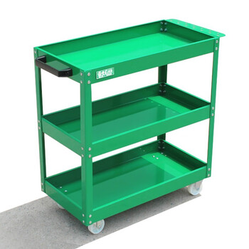 老A LAOA LA118102工具柜存储柜收纳柜移动工位柜维修工具车工具推车三层(标准款）绿色-量大可定制