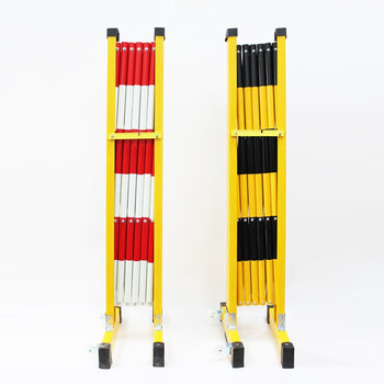 凌科朔(LINKSHIRE) 围栏围挡绝缘伸缩围栏电力施工围栏可移动式玻璃钢材质黄黑色管式4米