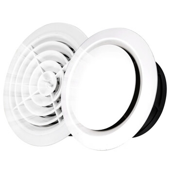 wimete WIxh-11 圆形优质ABS室内新风口通风口 管道风机进出风口 圆盘可调型 φ100mm