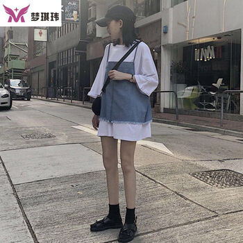 少女装青少女高中生初中生女生小个子设计感裙子2020年新款夏天学生酷
