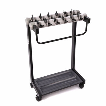 斯图带锁雨伞架防丢雨伞安全存放架加厚铝合金12头雨伞架