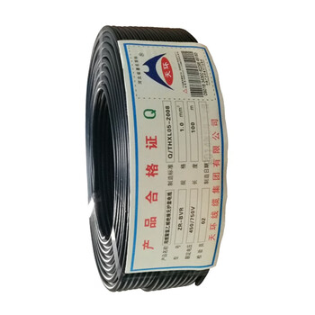 天环 ZR-BVR-450/750V-1*1.0 阻燃单芯多股铜芯软电线 100米 黑色