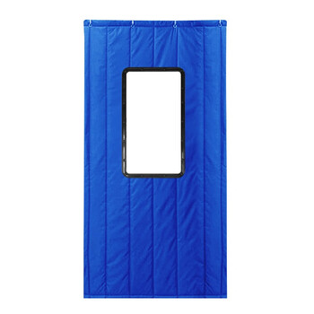 兰诗（LAUTEE）FH-2071 冬季棉门帘加厚超市商场酒店保温挂帘防风棉门帘 两层棉加40*60窗口  宽80*高2.2米