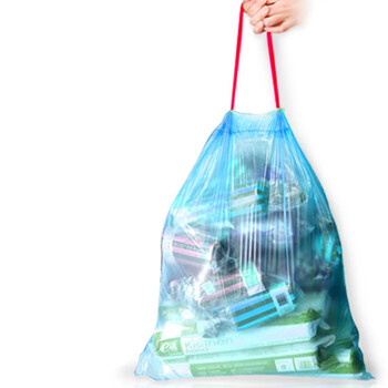 e洁（e-clean） MXDT104550-18自动收口国标垃圾袋 PP袋装中号 18只/卷 45X50cm定做12卷