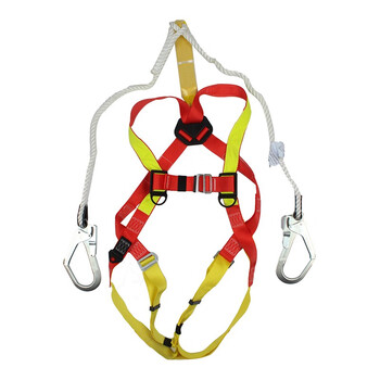 霍尼韦尔DL-C2单挂点双挂钩集成式全身式安全带 配1.2m双叉缓冲系绳和2个脚手架挂钩