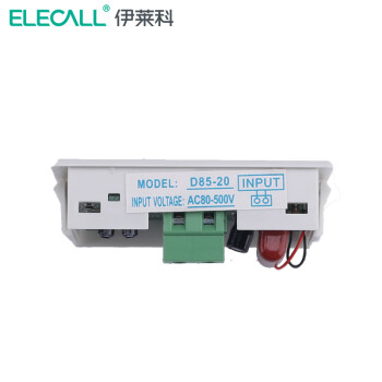 伊莱科(ELECALL)液晶数显电压表头 两线制LCD显示器数字表头500V D85-20 白色 白色 7 