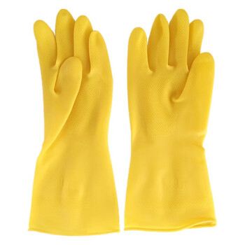 恒立109乳胶手套 L大码 5双 加厚耐酸碱洗碗洗衣橡胶防水工业牛筋胶皮手套