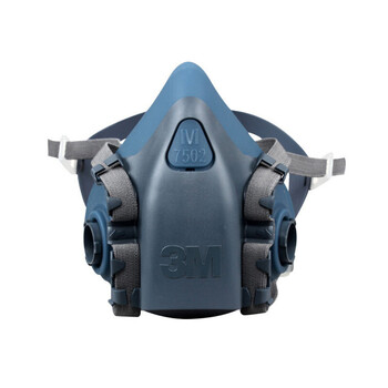 3M 7502 硅胶舒适型半面型防护面罩标准号半面具 不含滤毒盒 定做