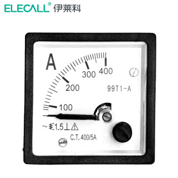 伊莱科(ELECALL)机械指针式电流表 接互感器电流表 99T1 黑白色 30/5A