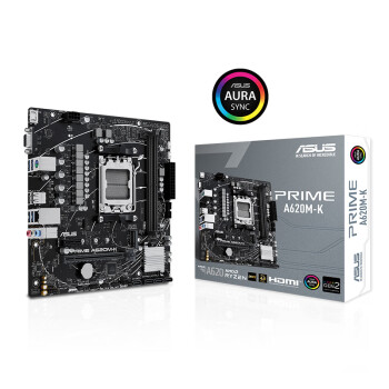 华硕（ASUS）PRIME A620M-K 支持DDR5 CPU 7700X/7600X (AMD A620/socket AM5) 