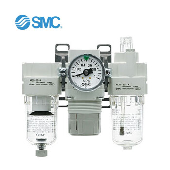 SMC AC40-F04G-A 空气过滤器+减压阀+油雾器 圆形压力表 聚碳酸酯杯