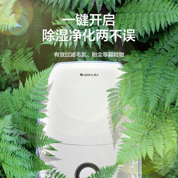 格力（GREE）除湿机/抽湿机家用卧室小型低噪除湿器压缩机式吸湿器12升/天单间参考面积24平DH12EA