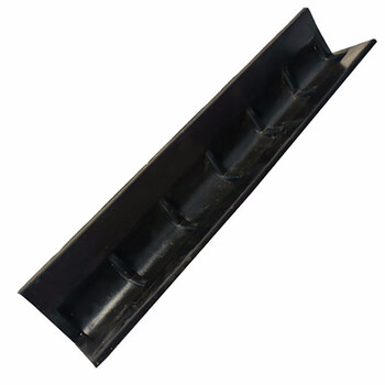 鸣固 反光橡胶护角条 护墙角防撞条交通标志地下室停车场车库轮廓标 60cm圆角护角